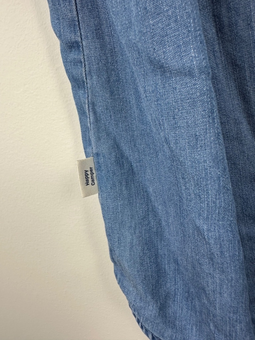 Magellan Outdoors Denim Chambray Henley Tank Tunic, Size L - Picture 6 of 7